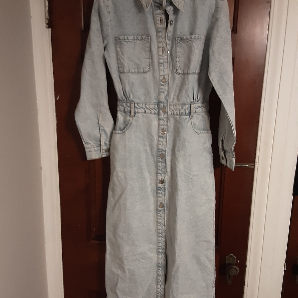 Zara Light Blue Denim Dress Size XS